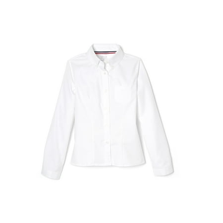 French Toast Girls School Uniform Long Sleeve Oxford Shirt, Sizes 4-20 & Plus