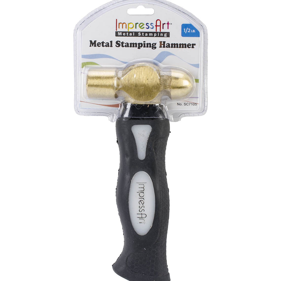 ImpressArt - Half Pound 8 oz. Brass Metal Stamping Hammer for