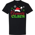 thumbnail image 3 of Inktastic Granny Claus with Christmas Santa Hat and Snowflakes T-Shirt, 3 of 5