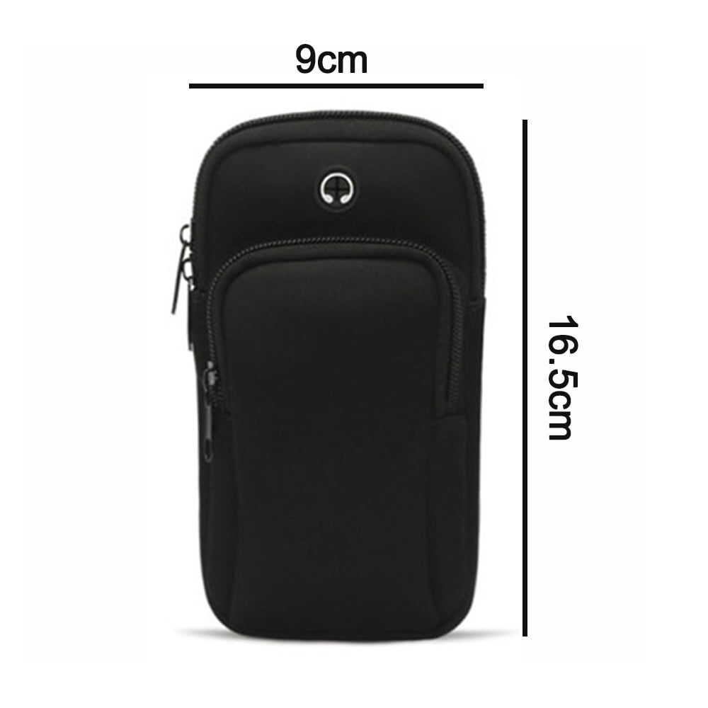 Wrist Bag Arm Pocket Card Pouch for Smart Phones Up to 6 Inch,Blue Multifunctional Outdoor Sports Running Armband Arm Cell Phone Bag with Key Holder 