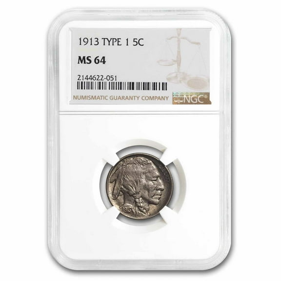 1913 Buffalo Nickel Type-I MS-64 NGC