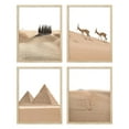 thumbnail image 2 of PixonSign Framed Wall Art Egyptian Pyramid Antelope Prints, Set of 4 Africa Desert Animals Photography Wall Decors, Nature Wall Décor, Adhesive Canvas Poster, Modern Home Artwork - 8"x10" Natural, 2 of 5