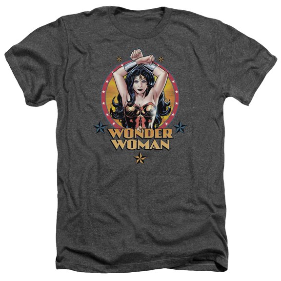 Jla - Powerful Woman - Heather Short Sleeve Shirt - X-Large