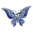 thumbnail image 2 of Rhinestone Butterfly Brooch Pin - Elegant Lapel Pin for Women's Dresses, Blazers, and Jackets, Multi-Color Sparkling Corsage Accessory for Daily Wear and Special Occasions, 2 of 5