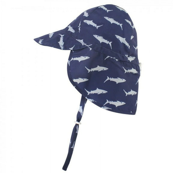 Hudson Baby Infant and Toddler Boy Sun Protection Hat, Shark, 0-6 Months