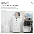 thumbnail image 4 of Vinsetto Mobile Filing Cabinet with Drawers File Cabinet with Wheels White, 4 of 10