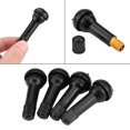 thumbnail image 4 of 4Pcs TR414 Rubber Snap In Valve Stem, Cold Heat Ozone Resistant, High Temp Core, Durable Material, 4 Pieces, Easy Installation, Copper + Rubber, Black, 5.1cm Length, 4 of 7