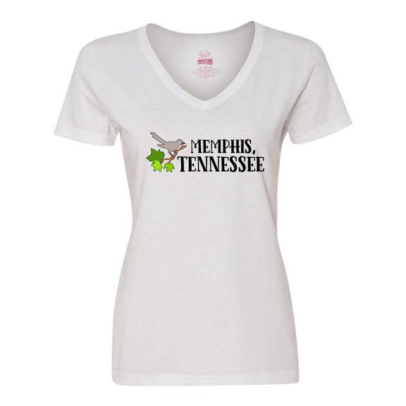 Inktastic Memphis, Tennessee- Mockingbird Women's V-Neck T-Shirt