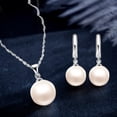 thumbnail image 2 of Set Perla Onda Cadena Borla Collar Pendientes Pendientes Perla Agua Collares y Colgantes, 2 of 5