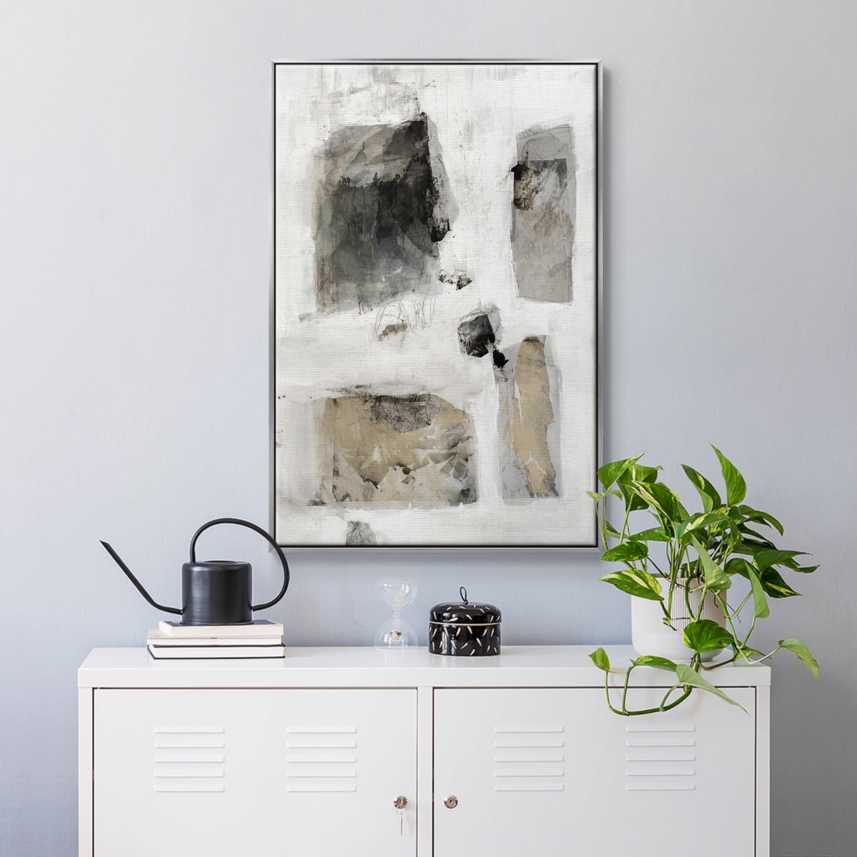A Simple Love I V30 Framed Premium Gallery Wrapped Canvas - Ready to Hang - 27 x 41 - Silver Floating Frame