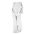 thumbnail image 4 of Nmmued Linen Sets for Women 2 Piece, Pants Sets Women 2 Piece Outfits, Gauze Sets for Women 2 Piece, Travel Outfits for Women, Linen Pants Set, White XXL, 4 of 4