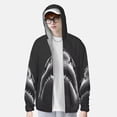 thumbnail image 2 of Fotbe Black And White Shark Chaqueta con Protección Solar UPF 50+ para Hombre y Mujer, Camisa con Capucha y Bolsillos-Medium, 2 of 7