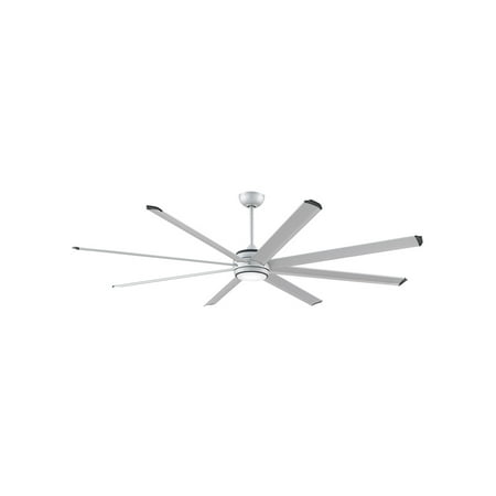 

Indoor Ceiling Fans 1 Light With Silver with Black Accents Finish Connector Bulbs 84 inch 18 Watts