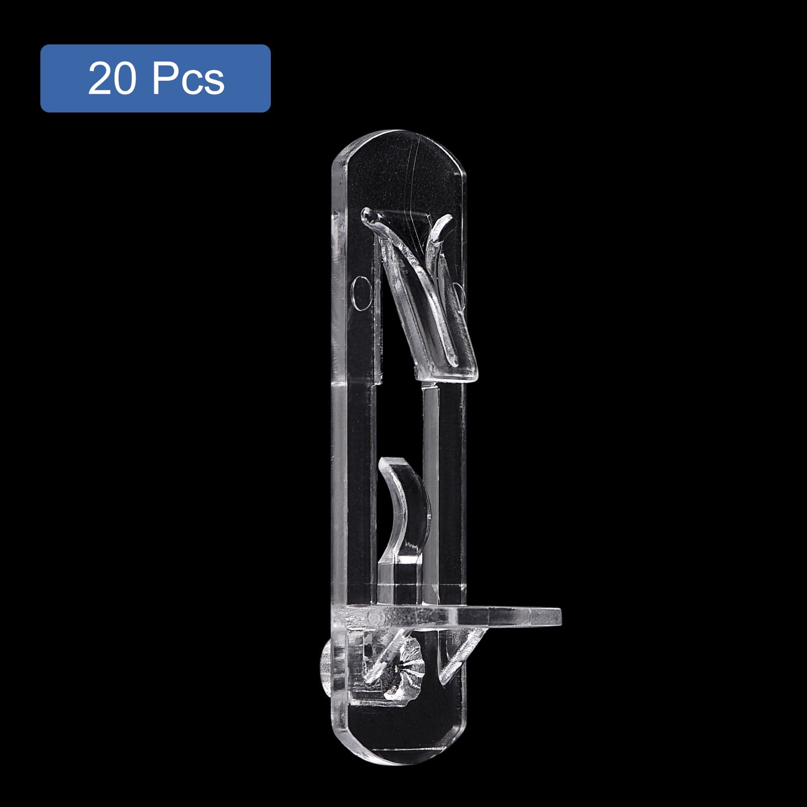 20 Pcs Clear Plastic Shelf Support Pegs - Self Adhesive Bracket For Cabinets & Walls