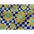 thumbnail image 4 of oneOone Viscose Jersey Blue Fabric Sunflower Floral Craft Projects Decor Fabric Printed By The Yard 60 Inch Wide, 4 of 5