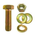 thumbnail image 1 of (4 Sets) 1/2-13x1-3/4 Grade 8 Hex Cap Bolts Screws, Nuts, Flat & Lock Washers Yellow, 1 of 2