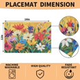 thumbnail image 2 of Watercolor Flowers Pattern Placemats Set of 6 Washable Kitchen Dining Table Mats 12 x 18 Inch Modern Cloth Place Mats Non-Slip Heat Resistant Placemats for Home Farmhouse Kitchen Dinner Party Decor, 2 of 6