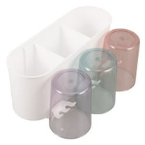 GARVALON 1 Set Rectangular Multi Colored Toothbrush Hanger for Bathroom Accessories Family