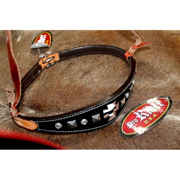 Horse Show Bridle Western Leather Barrel Racing Tack Rodeo NOSEBAND 99186