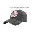 thumbnail image 2 of Penkiiy Baseball Team Softball Embroidered Hat for Men Women,Vintage Washed Cotton Adjustable Embroidered Sport Baseball Cap Black, 2 of 3