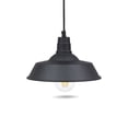 thumbnail image 2 of Sylvania 60053 LED Dimmable 60W Hudson Factory 12 Inch Pendant A19 Light, Black, 2 of 5