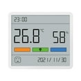 thumbnail image 2 of ATuMan TH1 Hygrometer Indoor LCD Display Temperature Humidity Monitor with Clock Portable Thermometer Humidity Meter for Home Room, 2 of 9
