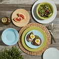 thumbnail image 2 of Tabletops Gallery 12 Piece Blue Green Coral Melamine Dinnerware Set Plates Bowls for Indoor/Outdoor Use, Service for 4, Enchanted, 2 of 13