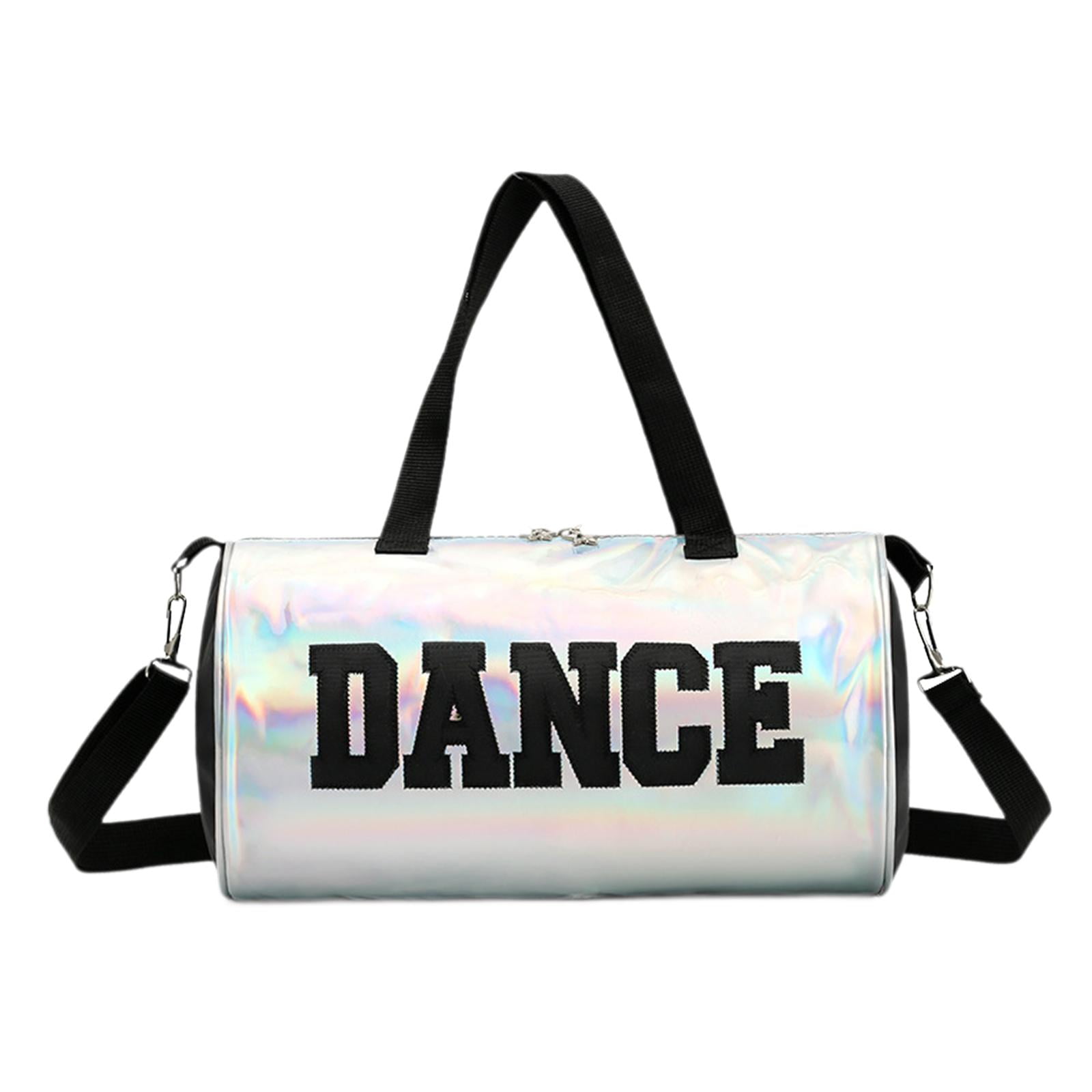 Segolike Dance Duffle Bag Handbag Portable Multifunction Weekend Bag Bag for Travel Dancing Gymnastics Children'S Day Gift argent
