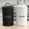 thumbnail image 7 of AuldHome Design Enamelware Dog Treat Jar (Black), Large Modern Farmhouse Pet Treats Container, 7 of 7