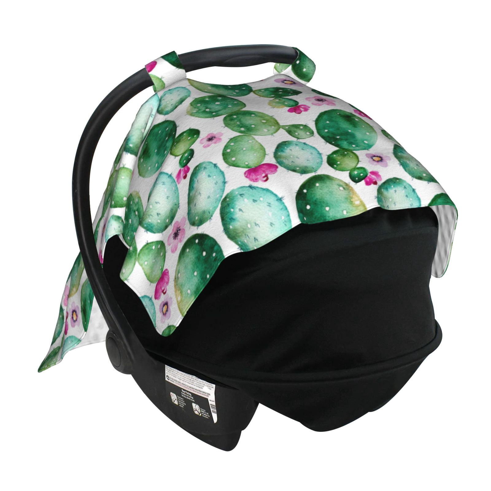 Car Seat Cover Baby - Cactus Plants Breathable Infant Car Seat Cover for Baby Carseat, Lightweight Comfort Baby Essentials Must Haves Newborn Stuff for Girl Boy