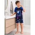 thumbnail image 4 of Beezizac Boys Summer Pajama Set, 2-Piece Soccer Print PJs - Short Sleeves & Shorts Soft Sleepwear Size 14, 4 of 7