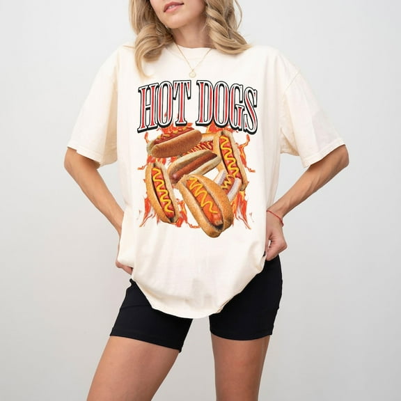 Hot Dogs Shirt, Funny Hot Dog Bootleg Shirt, Hotdog Lover Gift, Glizzy Shirt, Unisex T-Shirt, Casual Hot Dog Graphic Tee for Men & Women