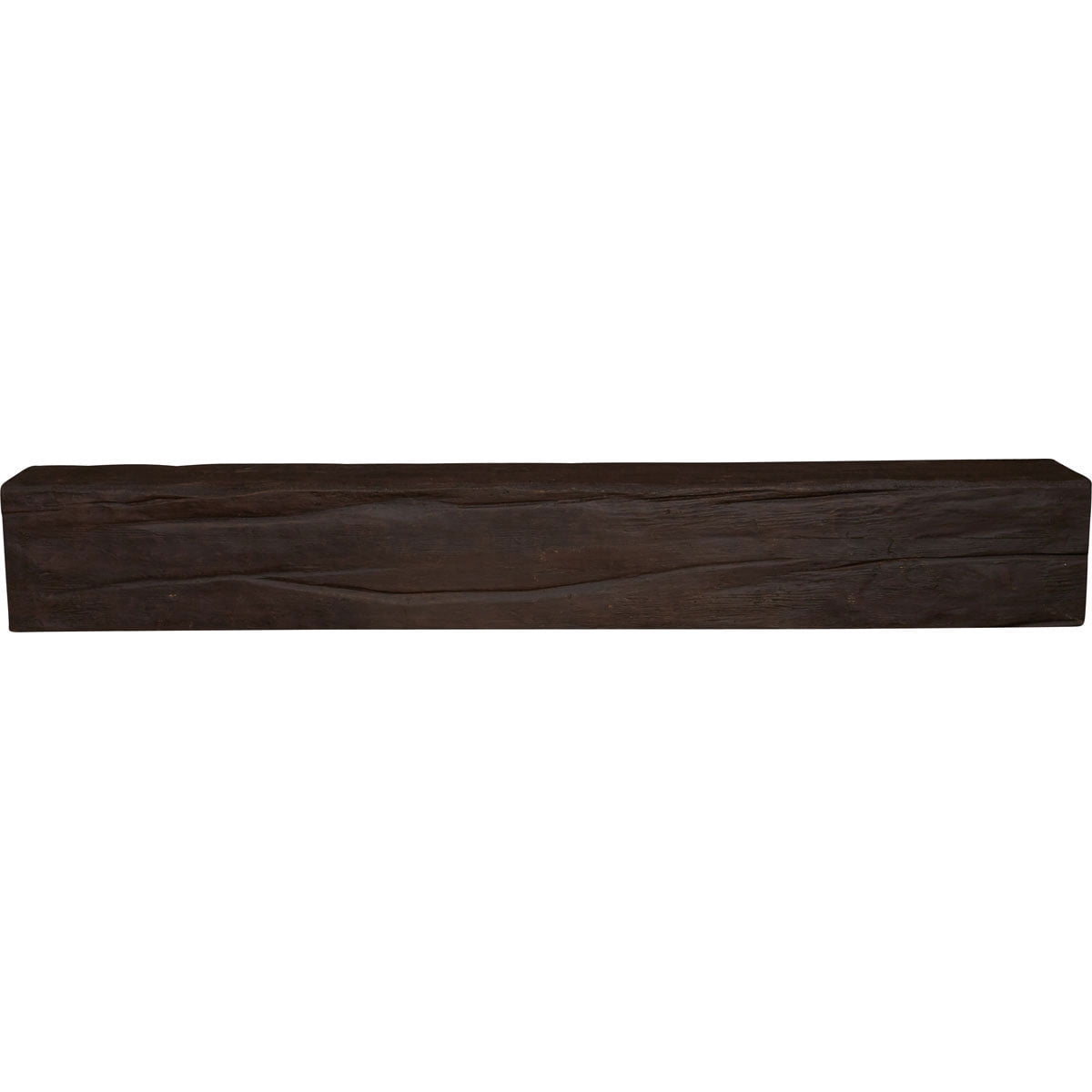 10"W x 8"H x 20'L 2-Sided (L-beam) Riverwood Endurathane Faux Wood Ceiling Beam, Espresso Finish