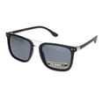 thumbnail image 2 of Polarized Mens Luxury Designer Rectangular Fashion Sunglasses Matte Black Silver Black, 2 of 4