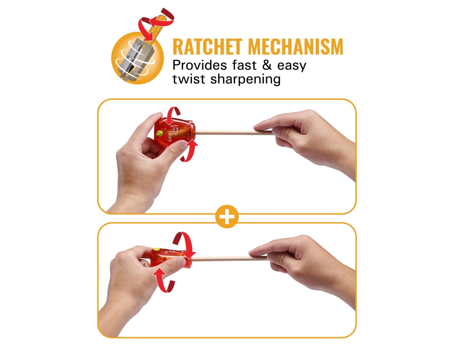 BOSTITCH Twist-n-Sharp Manual Assorted Colours Hand Held Pencil Sharpener