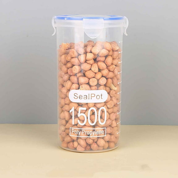 Staron under $5! Sealed Plastic Food Storage Cans, Airtight Containers for Grains Snacks, Kitchen Pantry Organizer Boxes