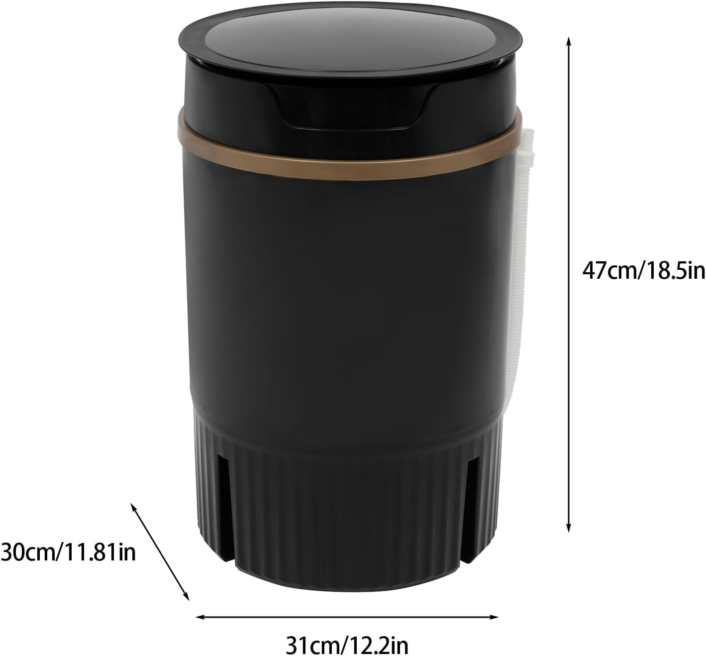 Mini Portable Washing Machine with Removable Dehydration Basket Cleaning of Underwear Clothes 1.19gal Folding Washer for Apartments, Dorm, Camping, RV, Travel Laundry (Black)