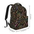 thumbnail image 2 of Easygdp Decorative Feathers Mochila Ergonómica Versátil para Laptop - Múltiples Bolsillos, Correas Ajustables, Unisex para Escuela, Viajes y Actividades al Aire Libre-One Size, 2 of 5