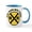 White/Blue Inside, variant on CafePress - Still Plays With Trains - 11 oz Ceramic Mug - Novelty Coffee Tea Cup