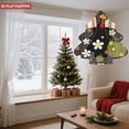 thumbnail image 4 of Whimsical Metal Hanging Christmas Tree Wind Spinner - Abstract Design with Colorful Flowers & Geometric Accents for Garden Decor, 4 of 7