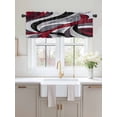thumbnail image 2 of Valances for Windows Black Red Twist Art Rod Pocket Cafe Window Treatments Valance Curtains for Kitchen Bathroom Laundry Basement Windows 56"x16", 2 of 9