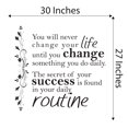 thumbnail image 4 of Family Success is Found in Daily Routine Lovely Quote Wall Decal Decoration Life Quotes Bedroom Office Wall Décor Life Quotes Lasts Years and Easily Removable - Size: 30 In(W) x 30 In(H), 4 of 5