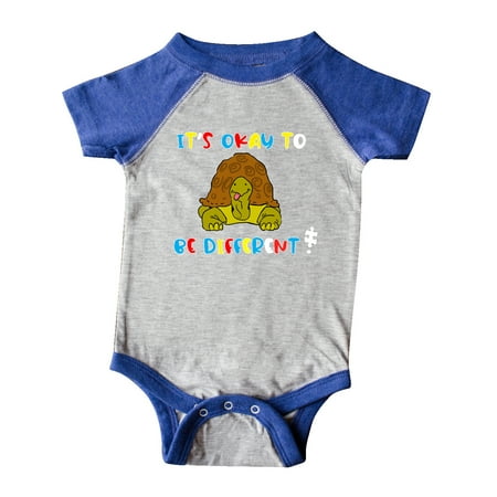 

Inktastic Autism Awareness It s Okay to be Different Silly Turtle Gift Baby Boy or Baby Girl Bodysuit