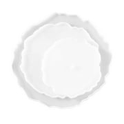 3PCS Desktops Coaster Molds for Resin Casting Silicone Coaster Molds for Cake Holder Resin Fruits Tea Plate Accessories Party Favors