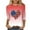 Red, variant on 4th of July Patriotic Stripes Shirt for Women Stitching Contrast Color Three Quarter Sleeve Blouse Fashion Casual Round Neck T-shirt Blue