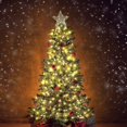 thumbnail image 2 of Adorno para árbol de Navidad de 10 pulgadas con 20 luces LED, decoraciones para árboles de Navidad de metal con brillo dorado, 2 of 5