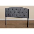 thumbnail image 5 of Baxton Studio Leone Modern and Contemporary Grey Velvet Fabric Upholstered King Size Headboard,Wholesale Interiors, 5 of 7
