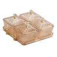 thumbnail image 1 of GUOOL Dried Fruit Plate with Lid Appetizer Plate for Dried Fruit Party Dining Room Brown, 1 of 9