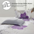thumbnail image 4 of Floral Bohemian Comforter Queen Size,3Pcs Purple Flowers Bedding Set Adult(90"x90"), 4 of 6