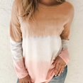 thumbnail image 2 of Gradient Ramp Lady Hoody,Western Style Dye Printing Hoody Fall and Winter Keep Warm Gradient Ramp Long Sleeve Round Collar TShirt Hoody, 2 of 8